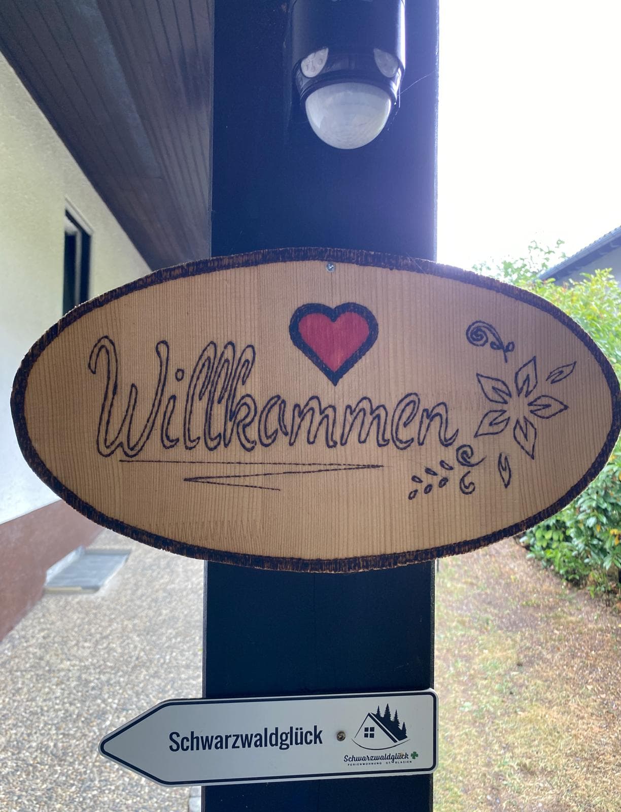 Willkommensbereich der Ferienwohnungen Schwarzwaldglück in St. Blasien
